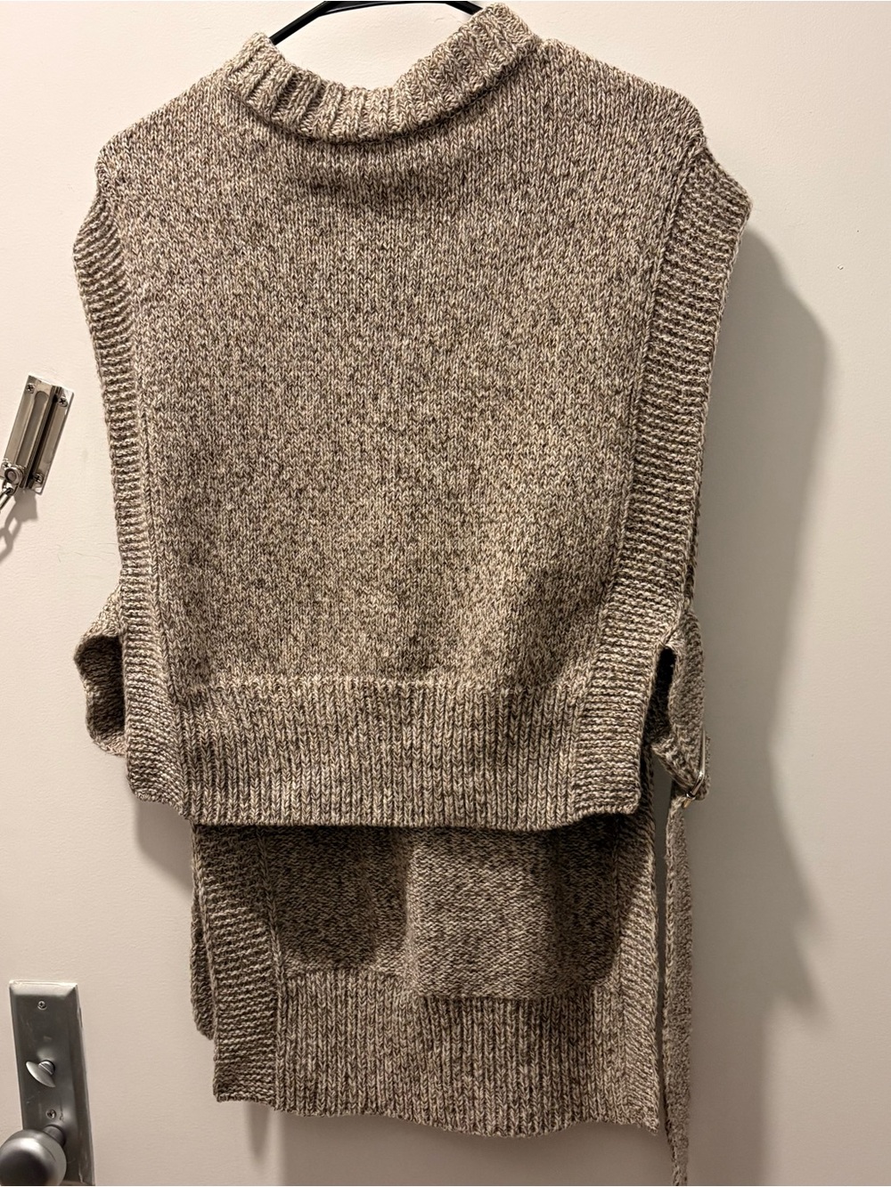 Knotty Ones- Kalvos Vest 100% Merino Wool in Heathered Taupe